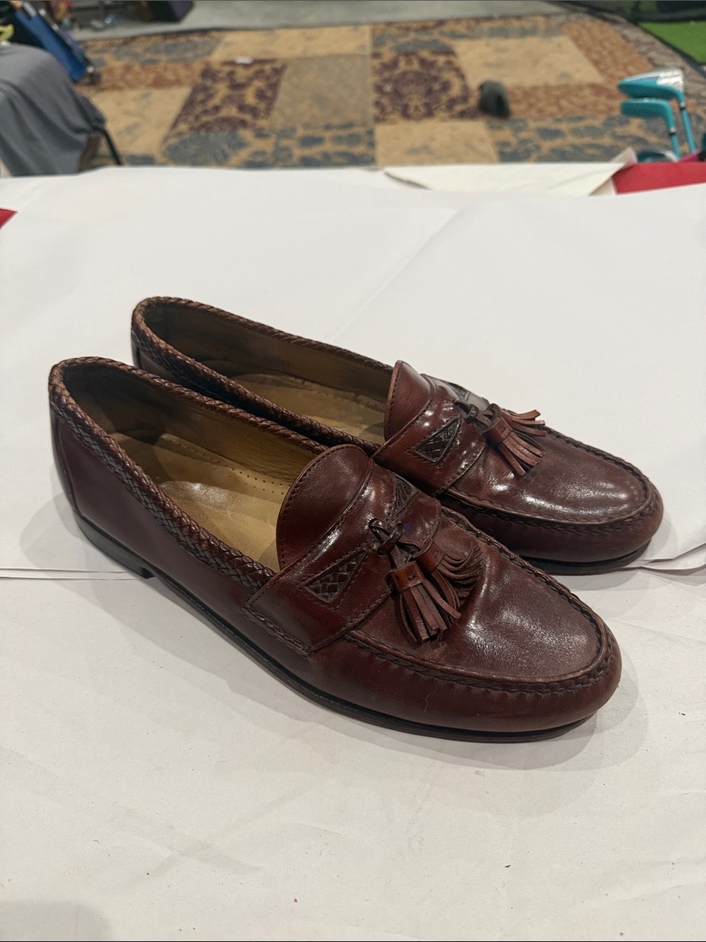 Allen Edmonds Brown Leather Tassel Loafers